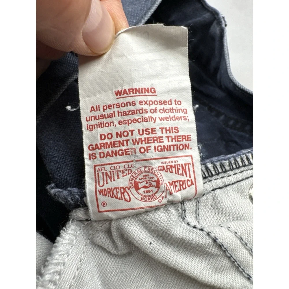 Vintage Carhartt WU183 Union Made Indigo Blue Work Pants 32x30 USA